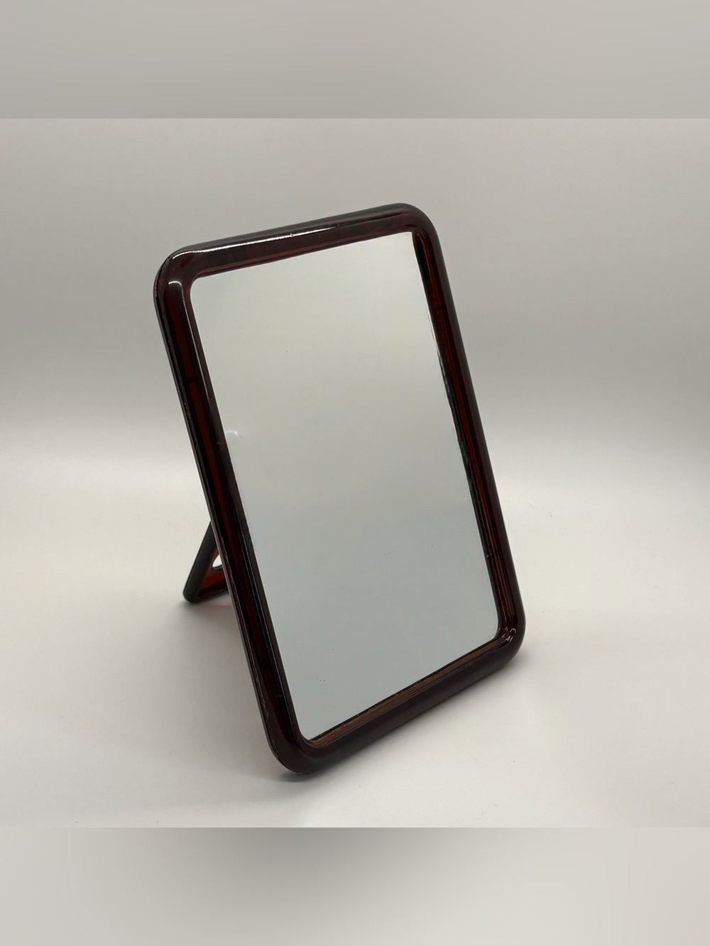 Vintage Goody Mirror Rectangular 5"x 7" Stand Up Vanity Make Up Travel Compact